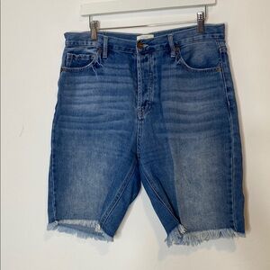 Bohme High Rise Blue Denim Shorts